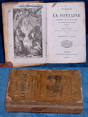 FABLES DE LA FONTAINE prcdes de la Vie D'Esope 1871