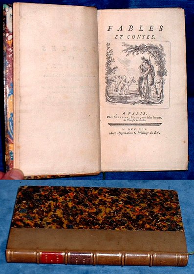 Gellert  - FABLES ET CONTES .. Avec un Discours sur la Littrature Allemande 1754