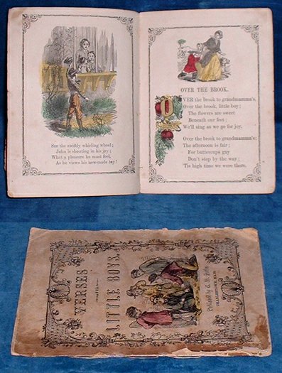 SONGS AND STORIES (titled VERSES FOR LITTLE BOYS on cover) c.1860