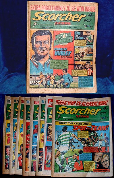 SCORCHER AND SCORE - 9 Comic Magazines 1973-1974