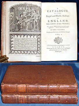 Walpole,Horace - CATALOGUE OF THE ROYAL AND NOBLE AUTHORS OF ENGLAND. 1759