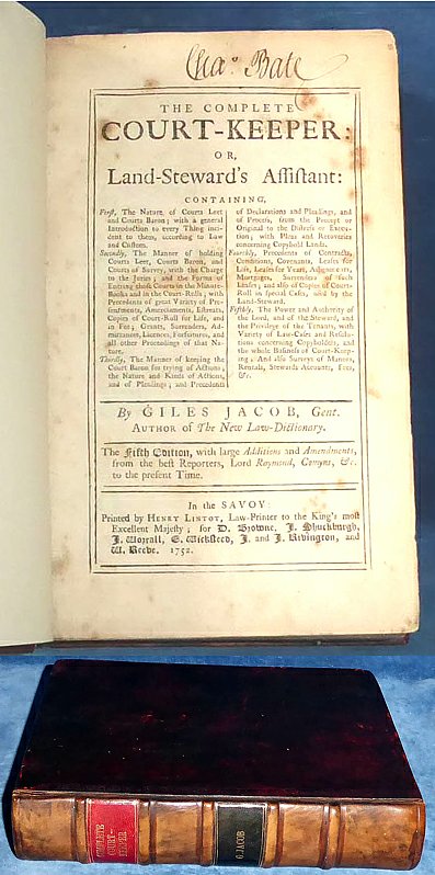 Jacob - THE COMPLETE COURT-KEEPER 1752