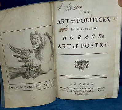 Bramston - THE ART OF POLITICKS 1st edition 1729