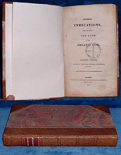 Pring,Daniel - GENERAL INDICATIONS, which relate to the Laws of the ORGANIC LIFE 1819