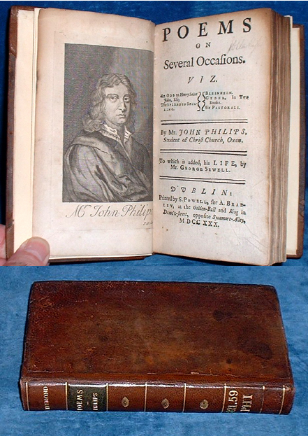 Philips - POEMS ON SEVERAL OCCASIONS Dublin 1730