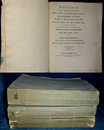 NOTIZIE sul ministero del Card. Bartolomeo Pacca 3 vols 1829