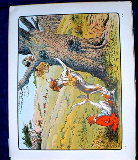Neilson, Harry B. (Artist) - Plate 14 Puss Treed, from] THE FOX'S FROLIC or A Day With the Topsy Turvy Hunt. Pictured by Harry B. Neilson. Written by Sir Francis Burnand.
