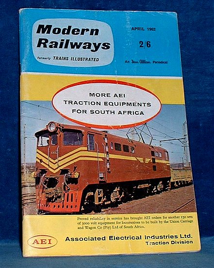 Associated Electrical Industries Ltd. Traction Division - MODERN RAILWAYS formerly 