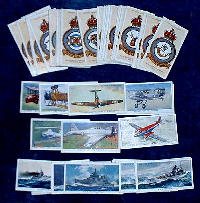 John Player and Sons Ltd. - R.A.F. BADGES + AIRCRAFT OF THE ROYAL AIR FORCE + MODERN NAVAL CRAFT
