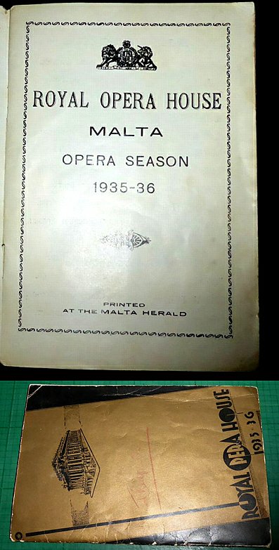 Malta Opera - ROYAL OPERA HOUSE Malta Opera Season 1935-36