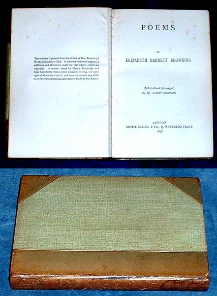 Browning, Elizabeth Barrett - POEMS .. Selected and Arranged by Mr. Robert Browning