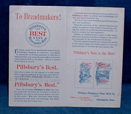 Phillsbury Flour Advertising ephemera - PILLSBURY FLOUR FORBES PAPER DOLL
